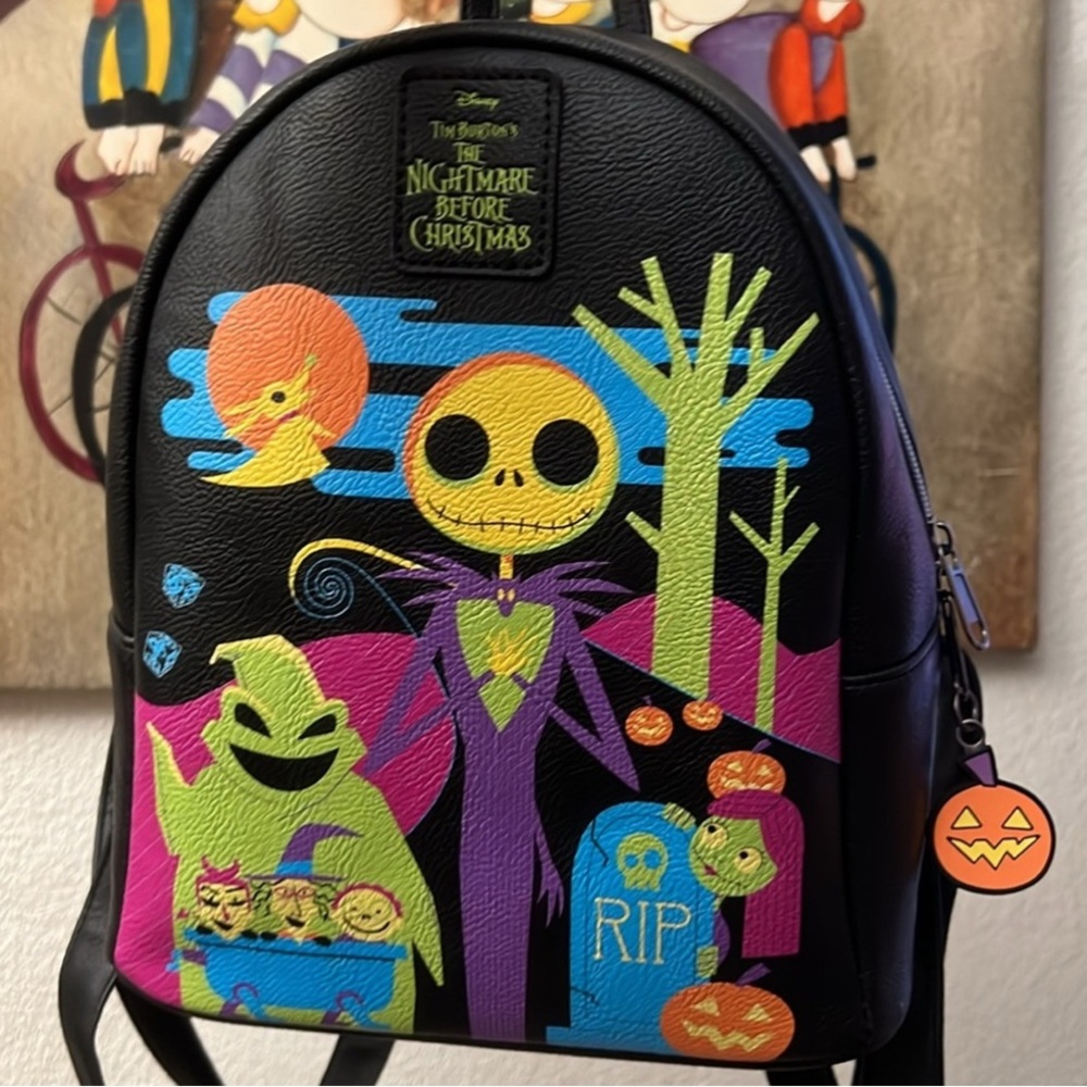 The Nightmare Before Christmas - Blacklight US Exclusive Mini Backpack NWOT